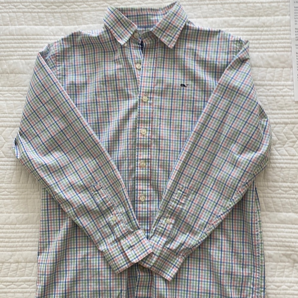 Plaid button down shirt